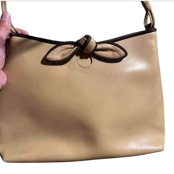 Furla Handbags - FURLA Leather Knotted Bow Shoulder Bag - Vintage